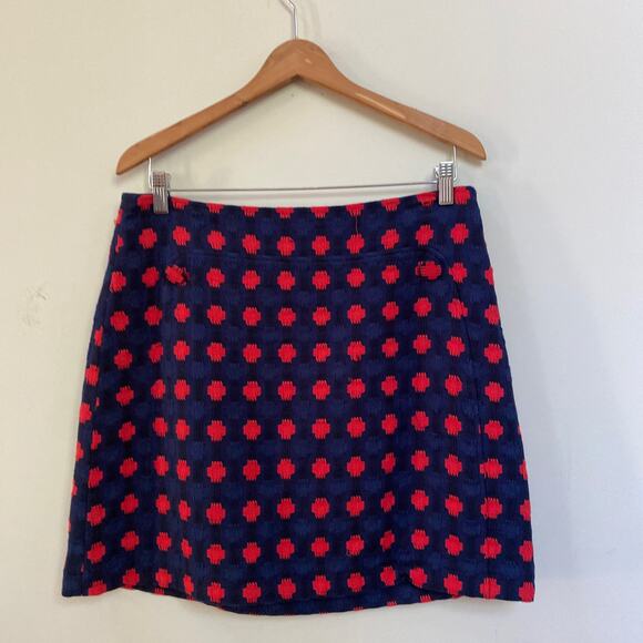 Boden Dresses & Skirts - Boden Women's Embroidered Blue & Red A-Line Mini Skirt Academic Preppy 10R